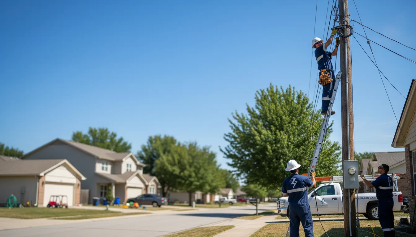 Residential electrician providing installation services in Sipesville, PA